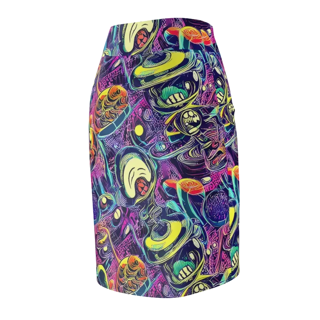 Electric Relics on Pencil Skirt — Back Side