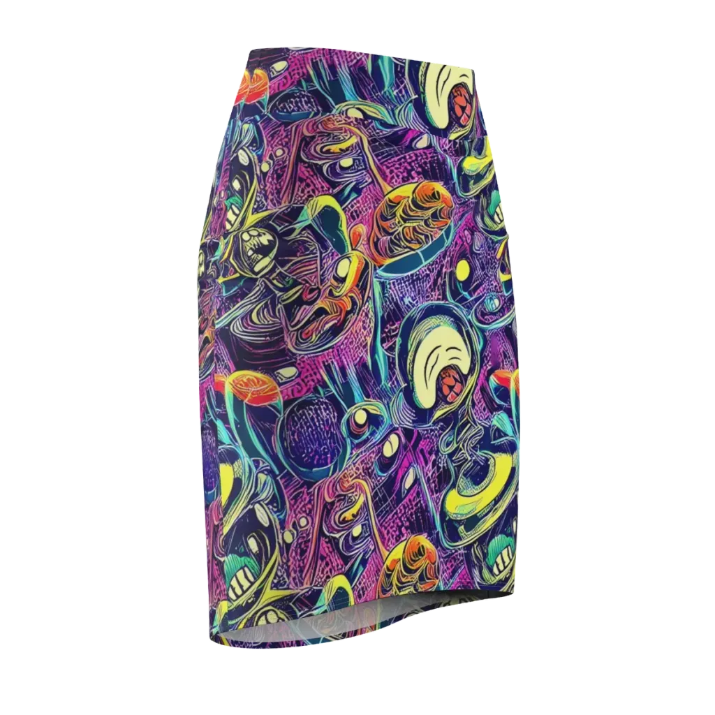 Electric Relics on Pencil Skirt — Front Side