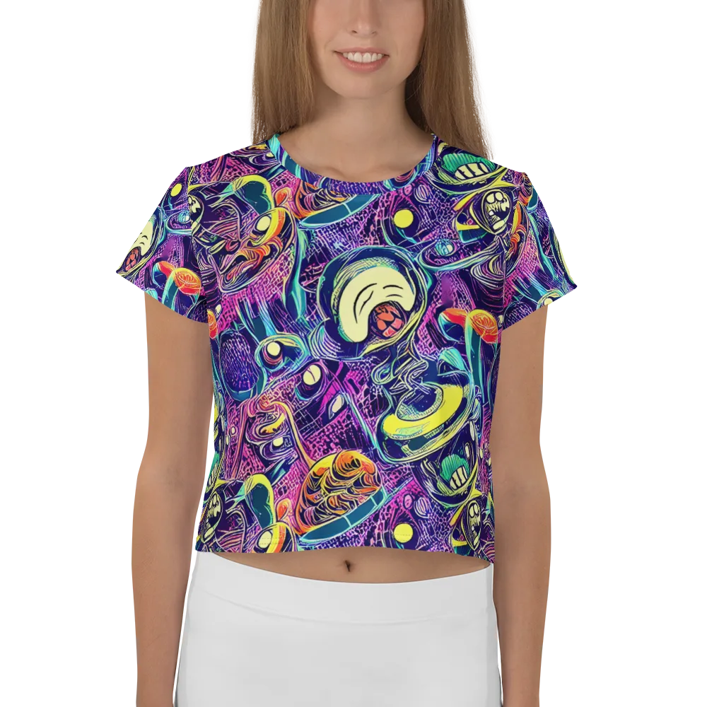 Electric Relics on Crop Tee — Front