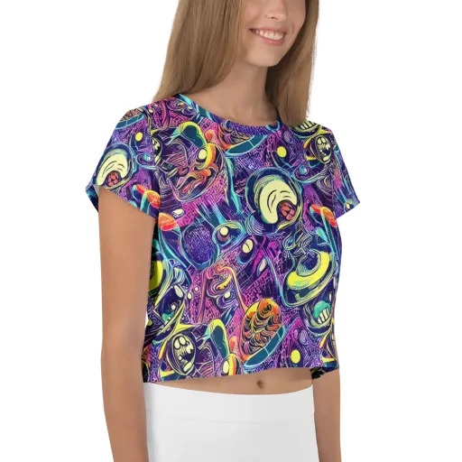 Electric Relics on a Crop Tee