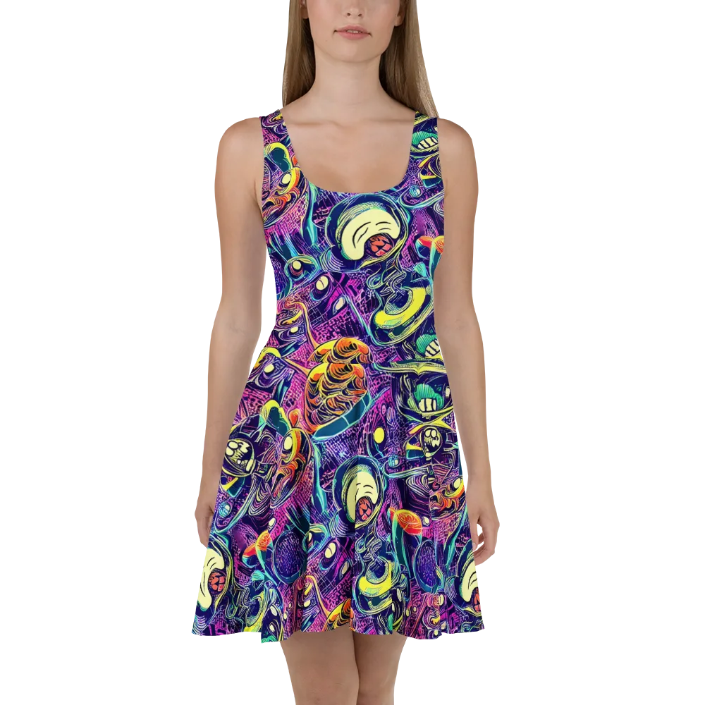 Electric Relics on Skater Dress — Front