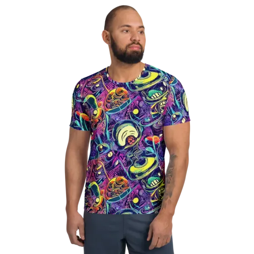 Electric Relics on a Men's Athletic T-Shirt