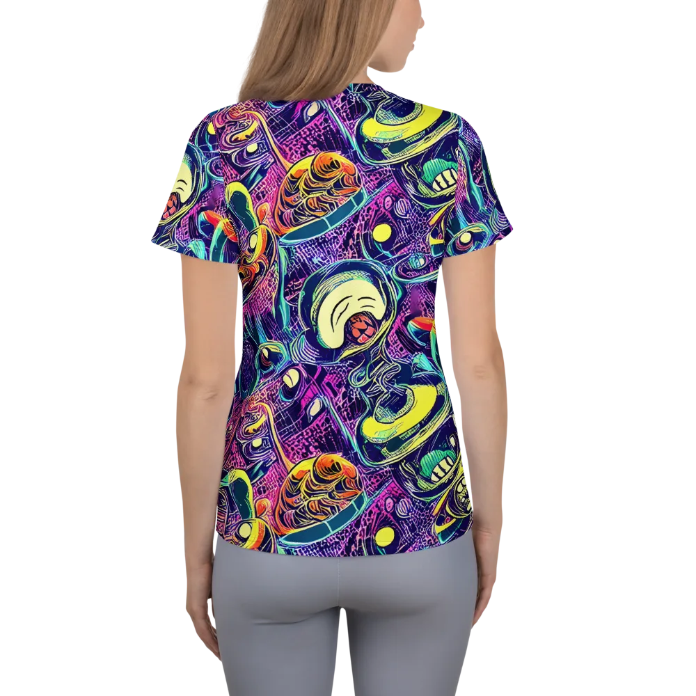 Electric Relics on Women's Athletic T-Shirt — Back