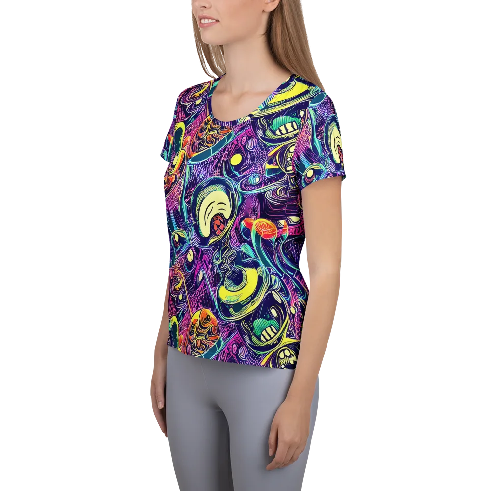 Electric Relics on Women's Athletic T-Shirt — Left