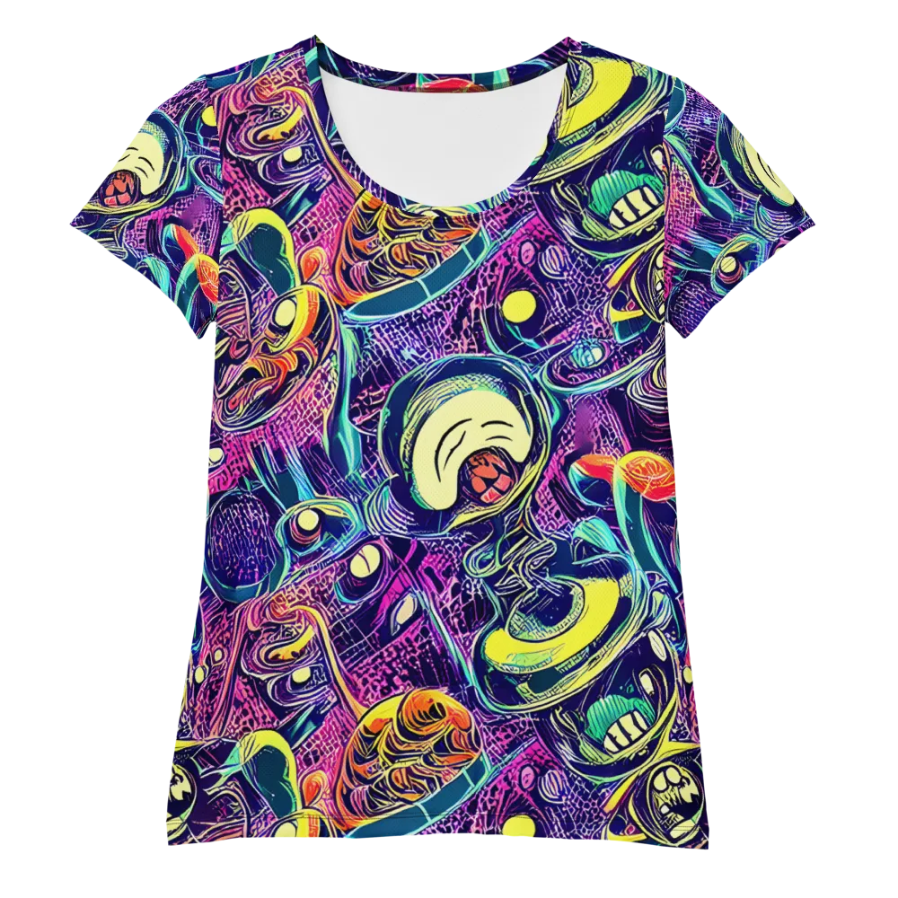 Electric Relics on Women's Athletic T-Shirt — Front