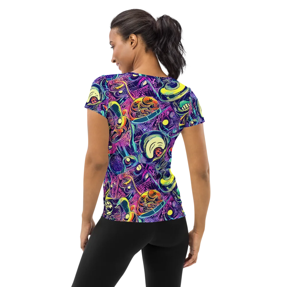 Electric Relics on Women's Athletic T-Shirt — Back