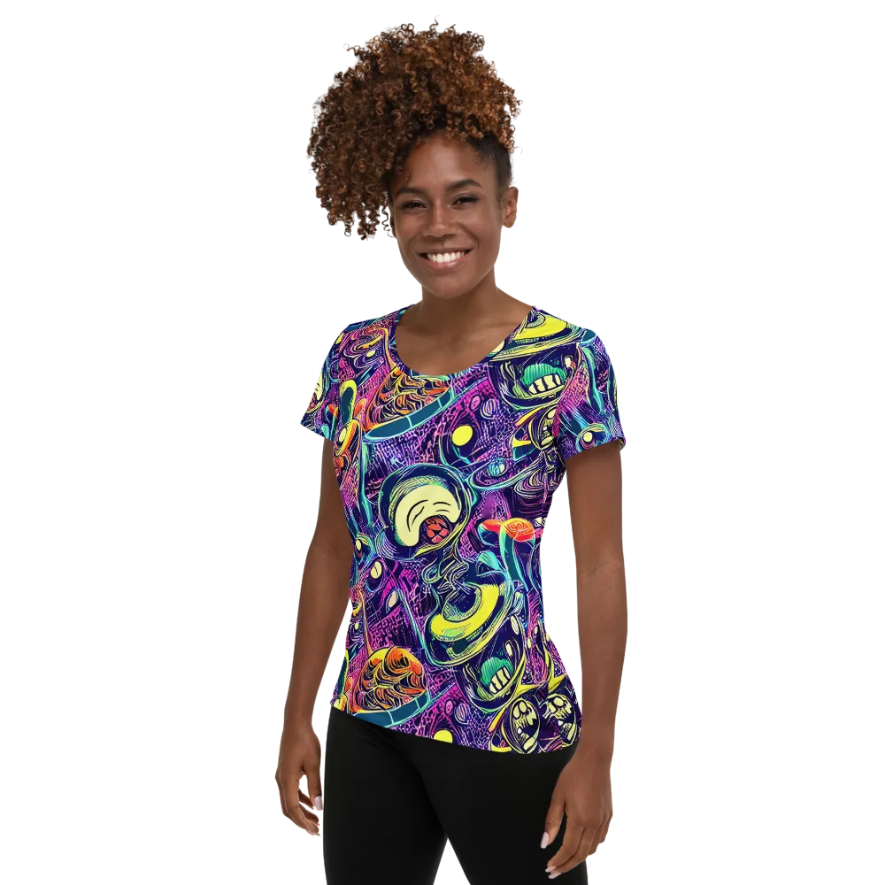 Electric Relics on Women's Athletic T-Shirt — Left