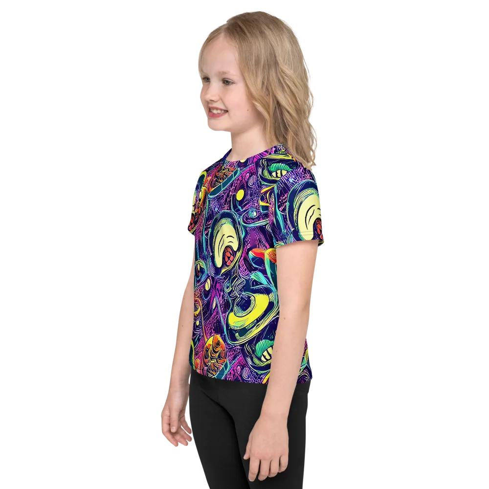 Electric Relics on Kids Crew Neck T-Shirt — Left