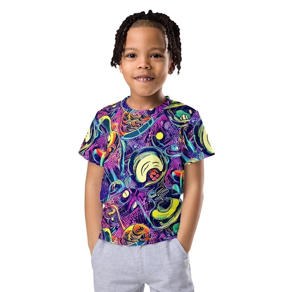 Electric Relics on Kids Crew Neck T-Shirt — Front