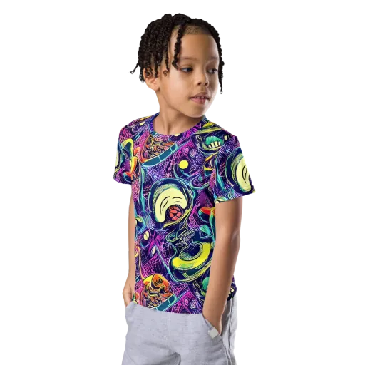 Electric Relics on a Kids Crew Neck T-Shirt