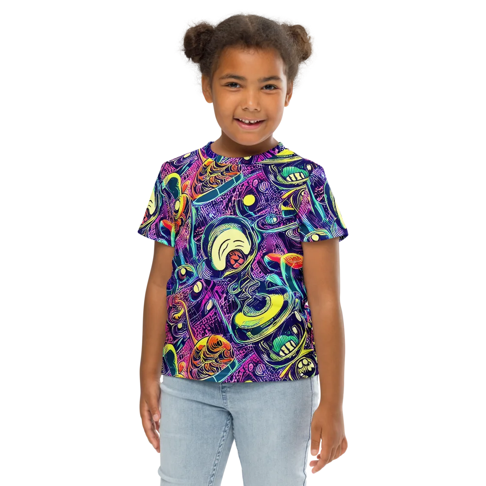 Electric Relics on Kids Crew Neck T-Shirt — Front