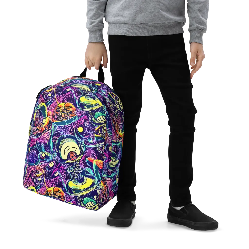 Electric Relics on Minimalist Backpack — Zoomed-in