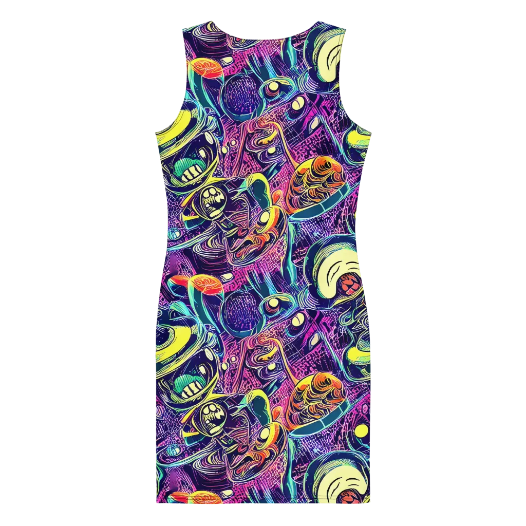 Electric Relics on Bodycon Dress — Back