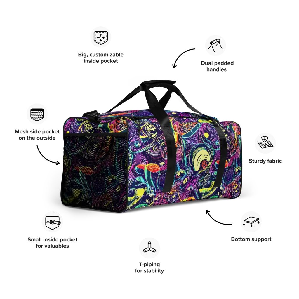 Electric Relics on Duffle Bag — Right Front