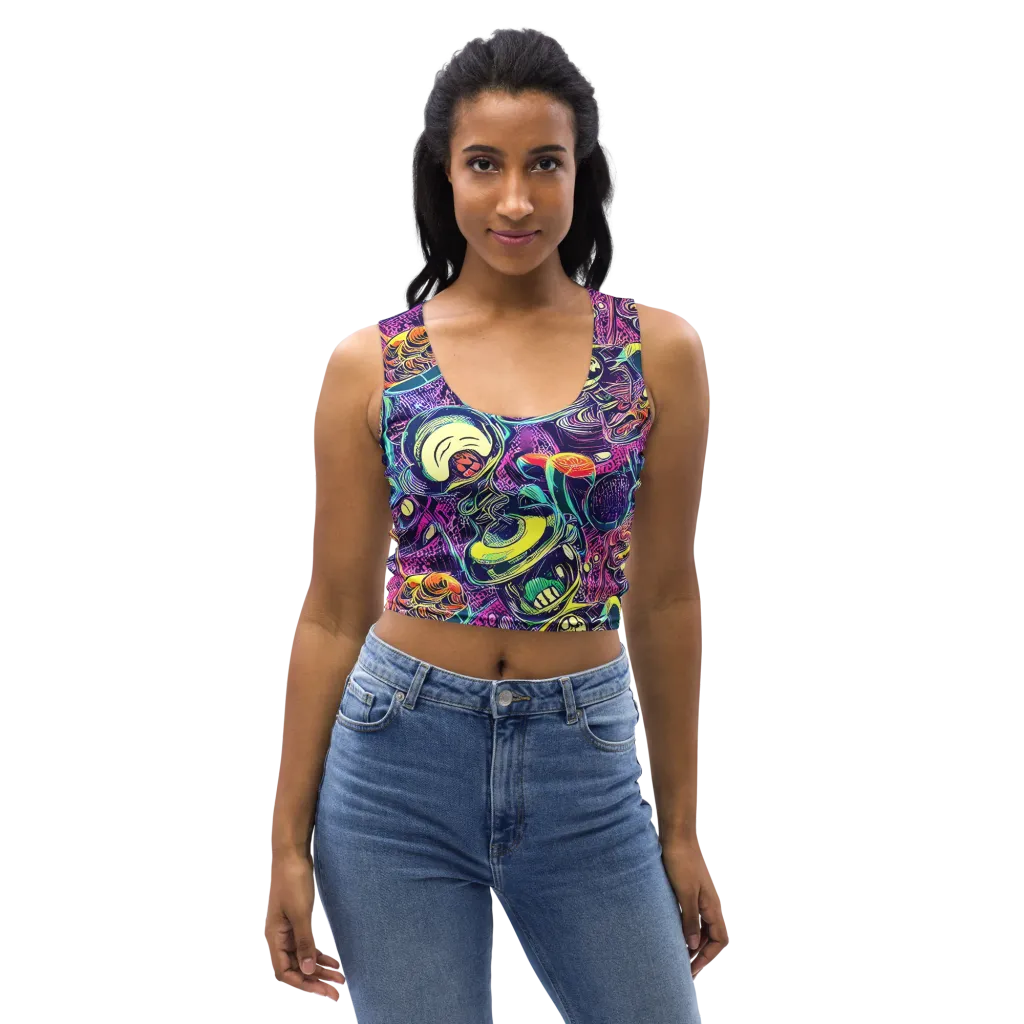 Electric Relics on Crop Top — Front