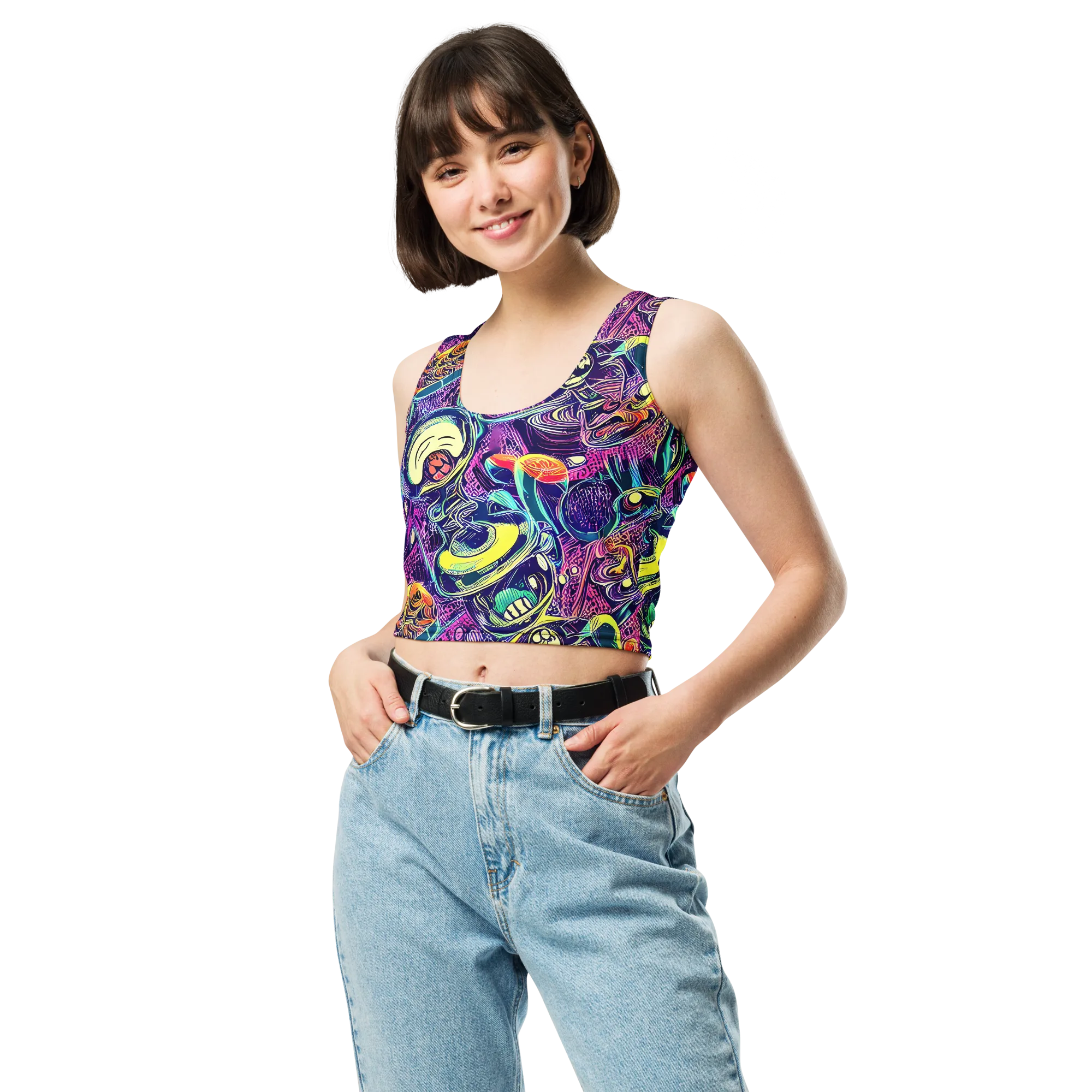 Electric Relics on Crop Top — Front