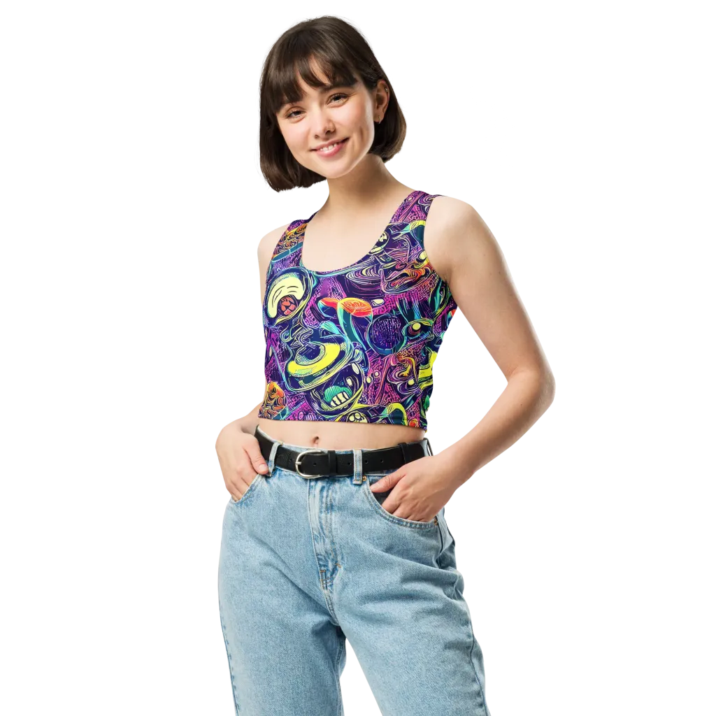 Electric Relics on Crop Top — Front