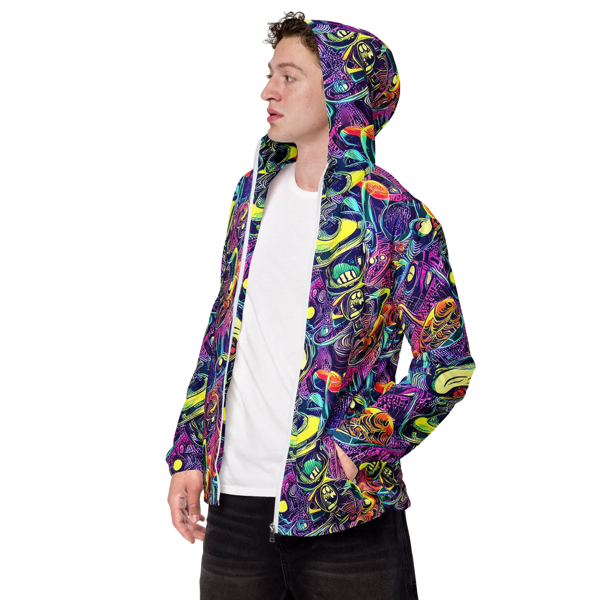 Electric Relics on Men's Windbreaker — Left Front