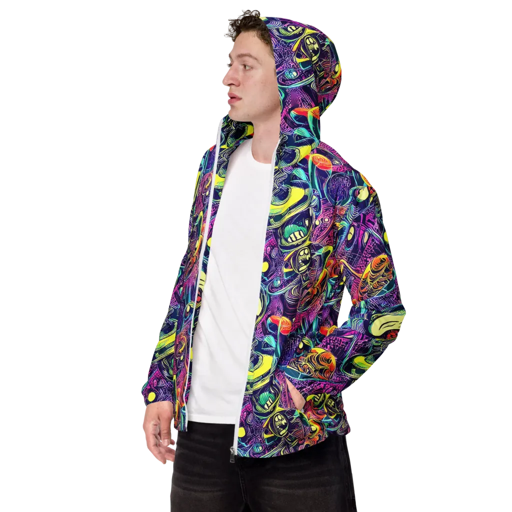 Electric Relics on Men's Windbreaker — Left Front