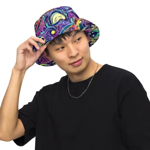 Electric Relics on a Reversible Bucket Hat