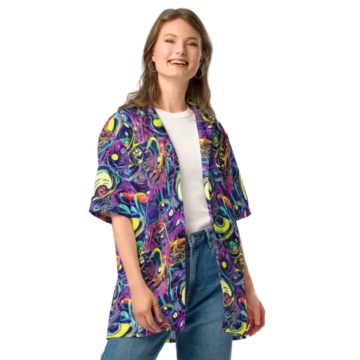 Electric Relics on a Button Shirt