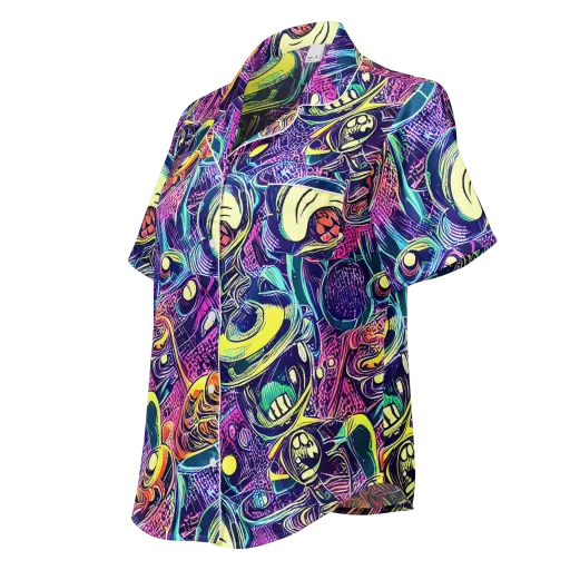Electric Relics on a Women's Short Sleeve Pajama Top