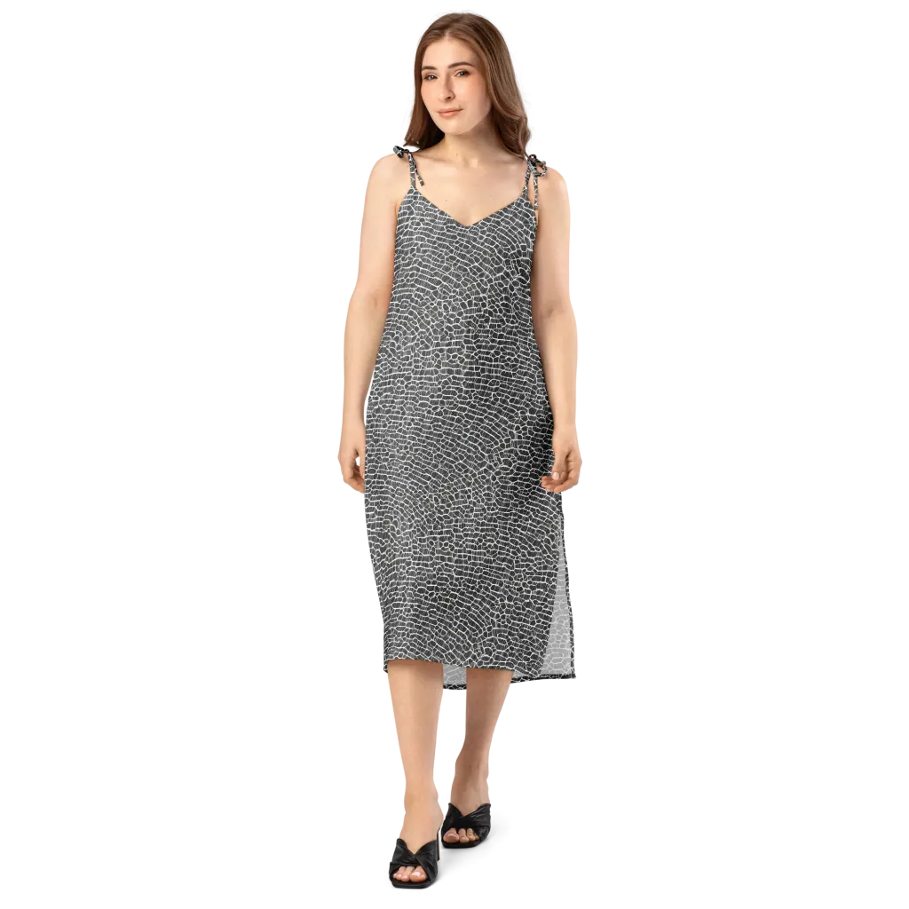 Obsidian Vein on Slip Dress — Front