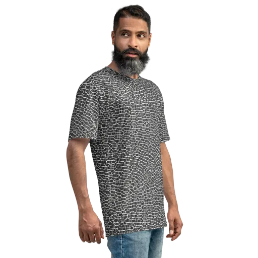 Obsidian Vein on a Men's Crew Neck T-Shirt