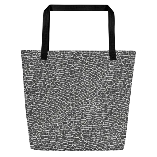 Obsidian Vein on a Large Tote Bag W/ Pocket