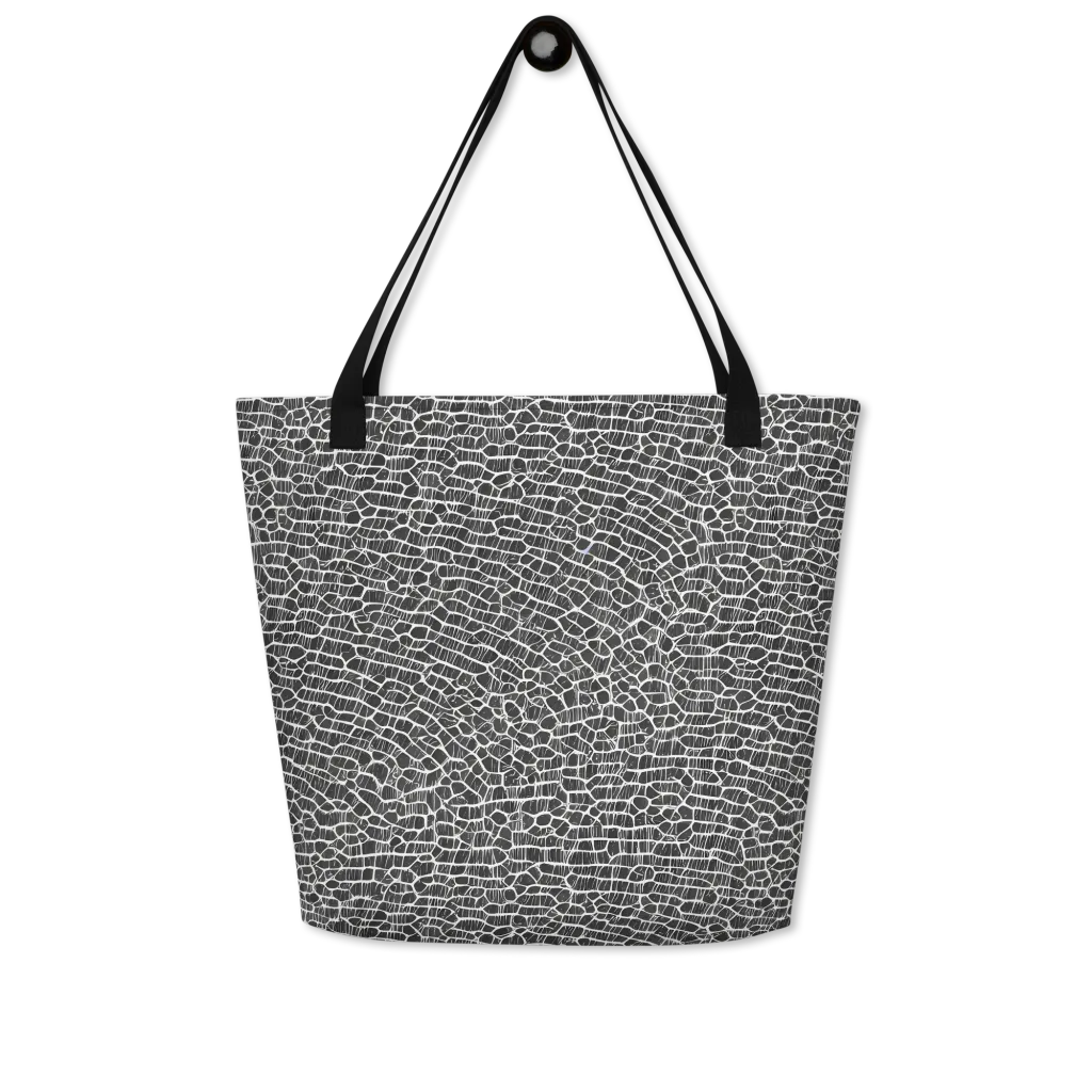 Obsidian Vein on Large Tote Bag W/ Pocket — Front