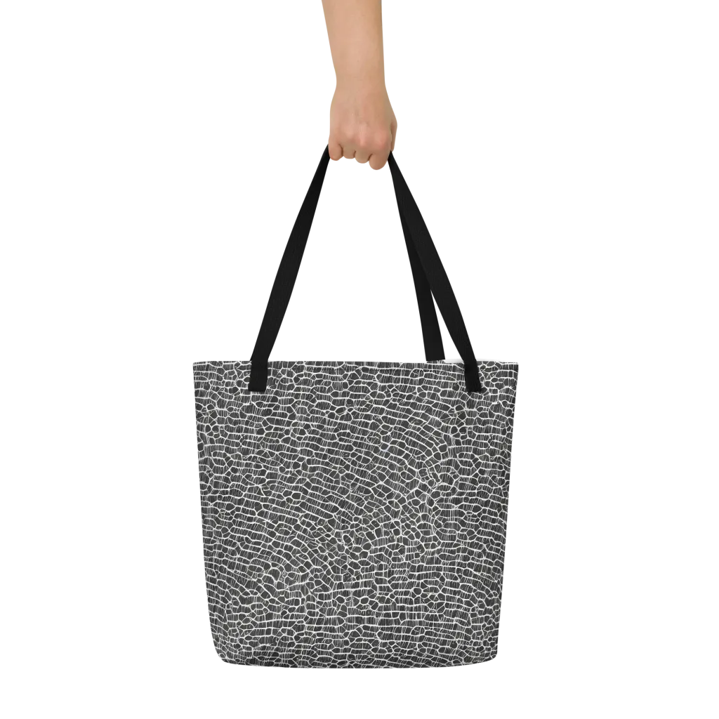 Obsidian Vein on Large Tote Bag W/ Pocket — Front