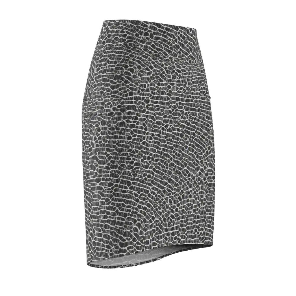 Obsidian Vein on Pencil Skirt — Front Side