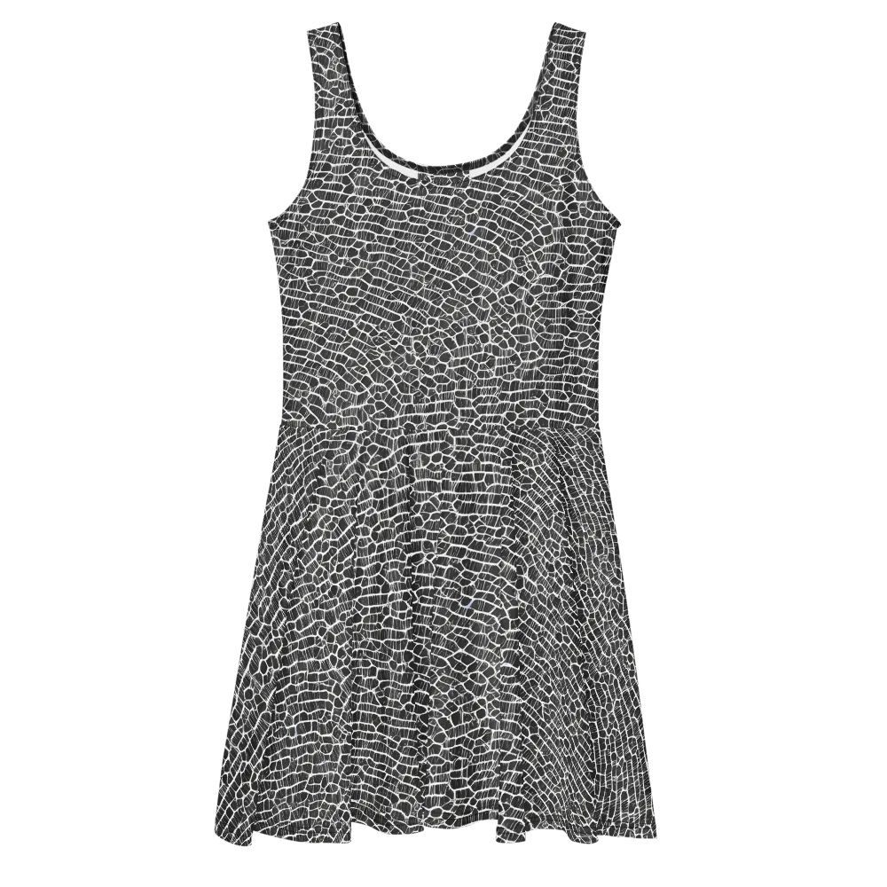 Obsidian Vein on Skater Dress — Front