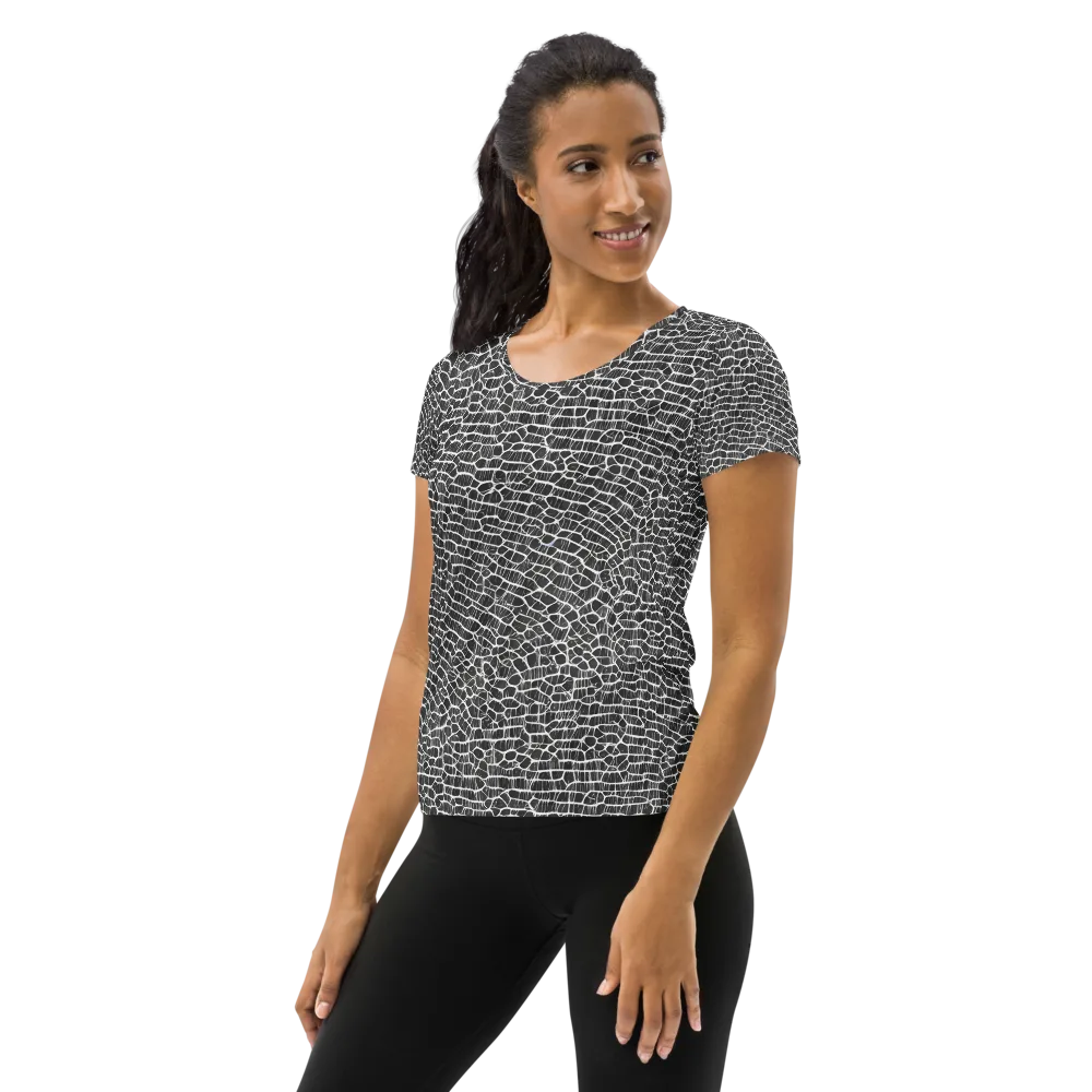 Obsidian Vein on Women's Athletic T-Shirt — Left
