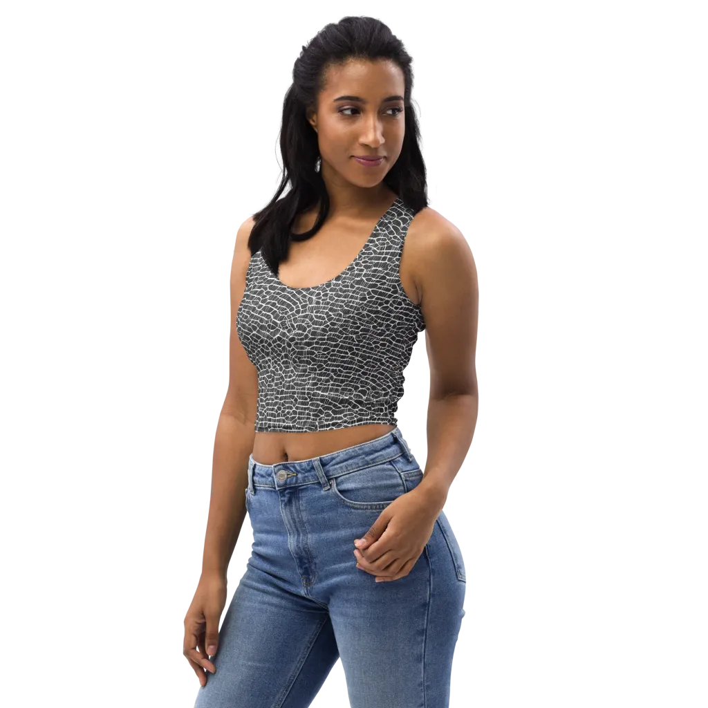 Obsidian Vein on Crop Top — Left Front