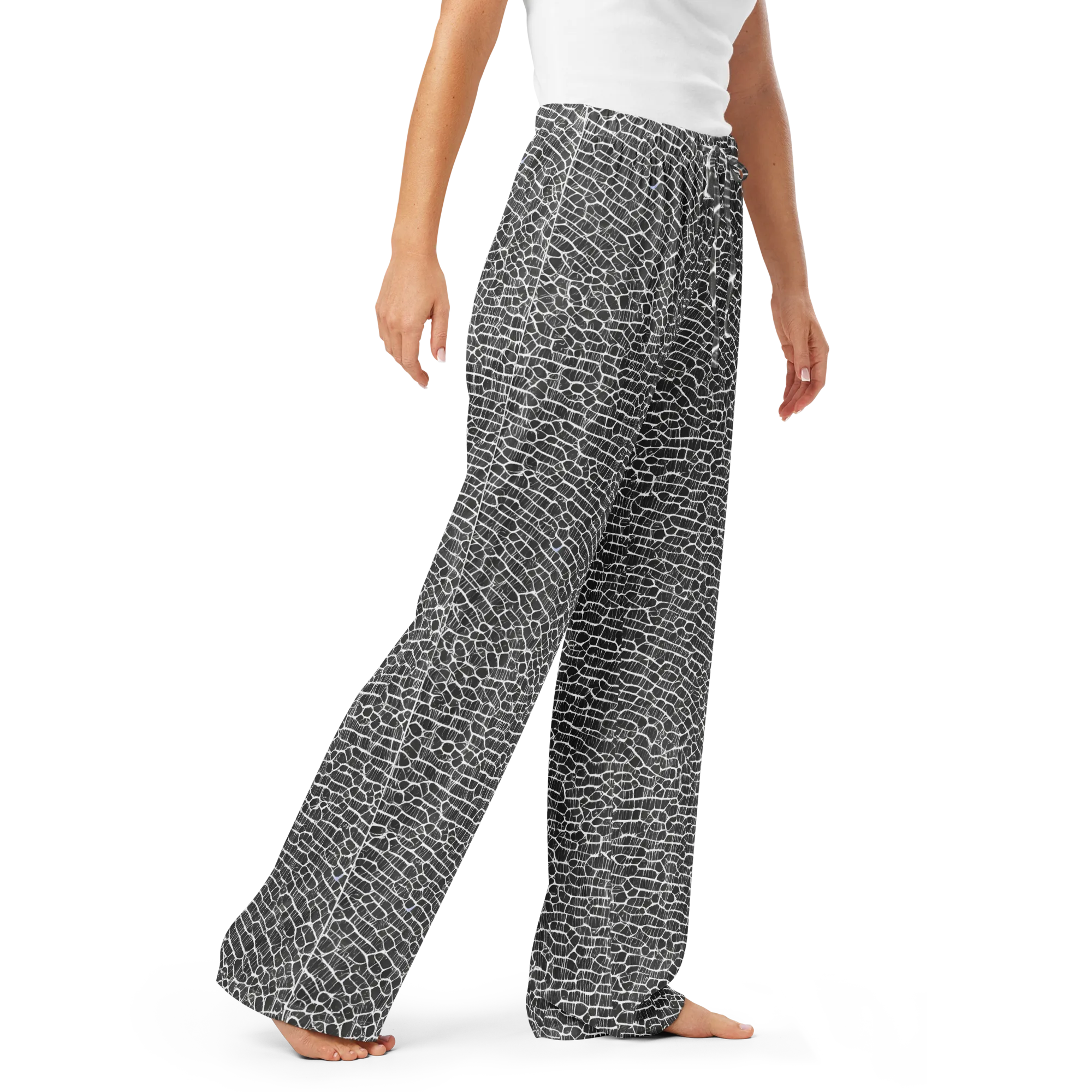 Obsidian Vein on Women's Pajama Pants — Right Front