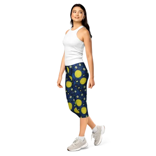 Orbiting Daydream on a Capri Leggings