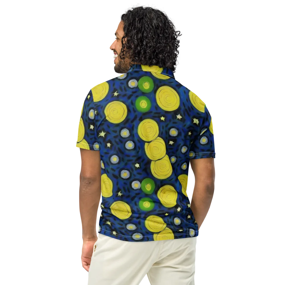 Orbiting Daydream on Men's Slim Fit Polo Shirt — Back