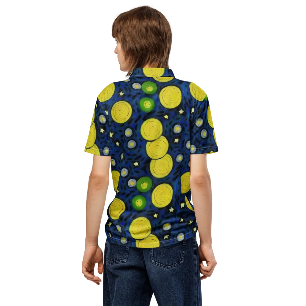 Orbiting Daydream on Men's Slim Fit Polo Shirt — Back