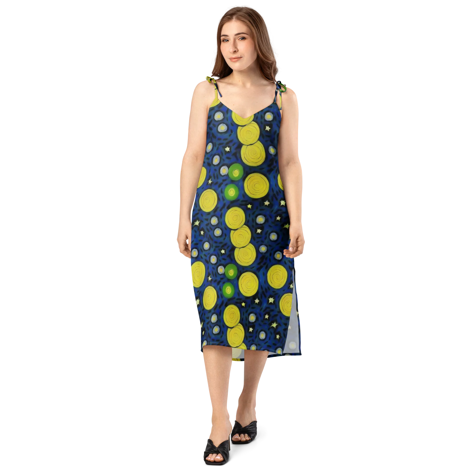 Orbiting Daydream on Slip Dress — Front