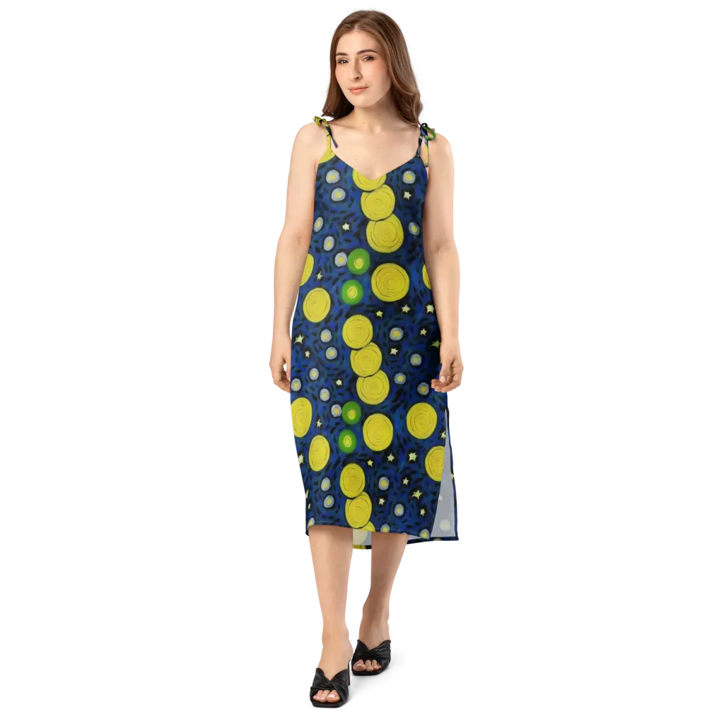 Orbiting Daydream on Slip Dress — Front