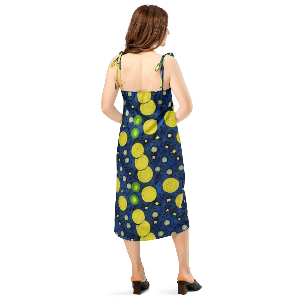 Orbiting Daydream on Slip Dress — Back