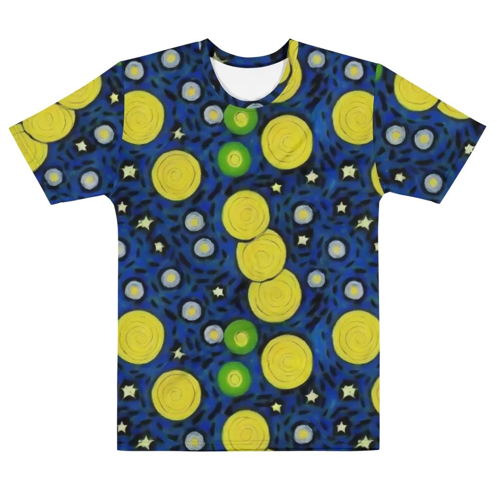 Orbiting Daydream on Men's Cotton Crew Neck T-Shirt — Front