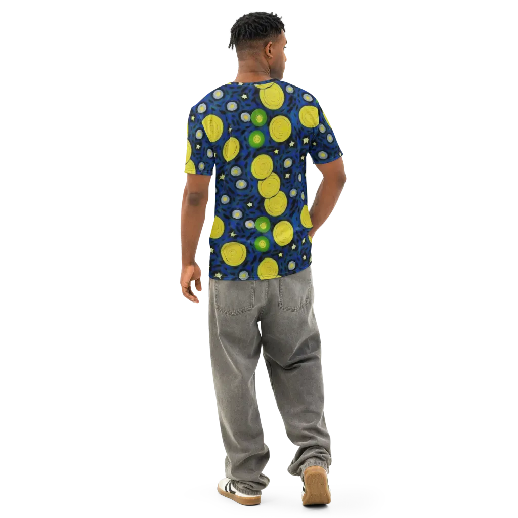 Orbiting Daydream on Men's Cotton Crew Neck T-Shirt — Back