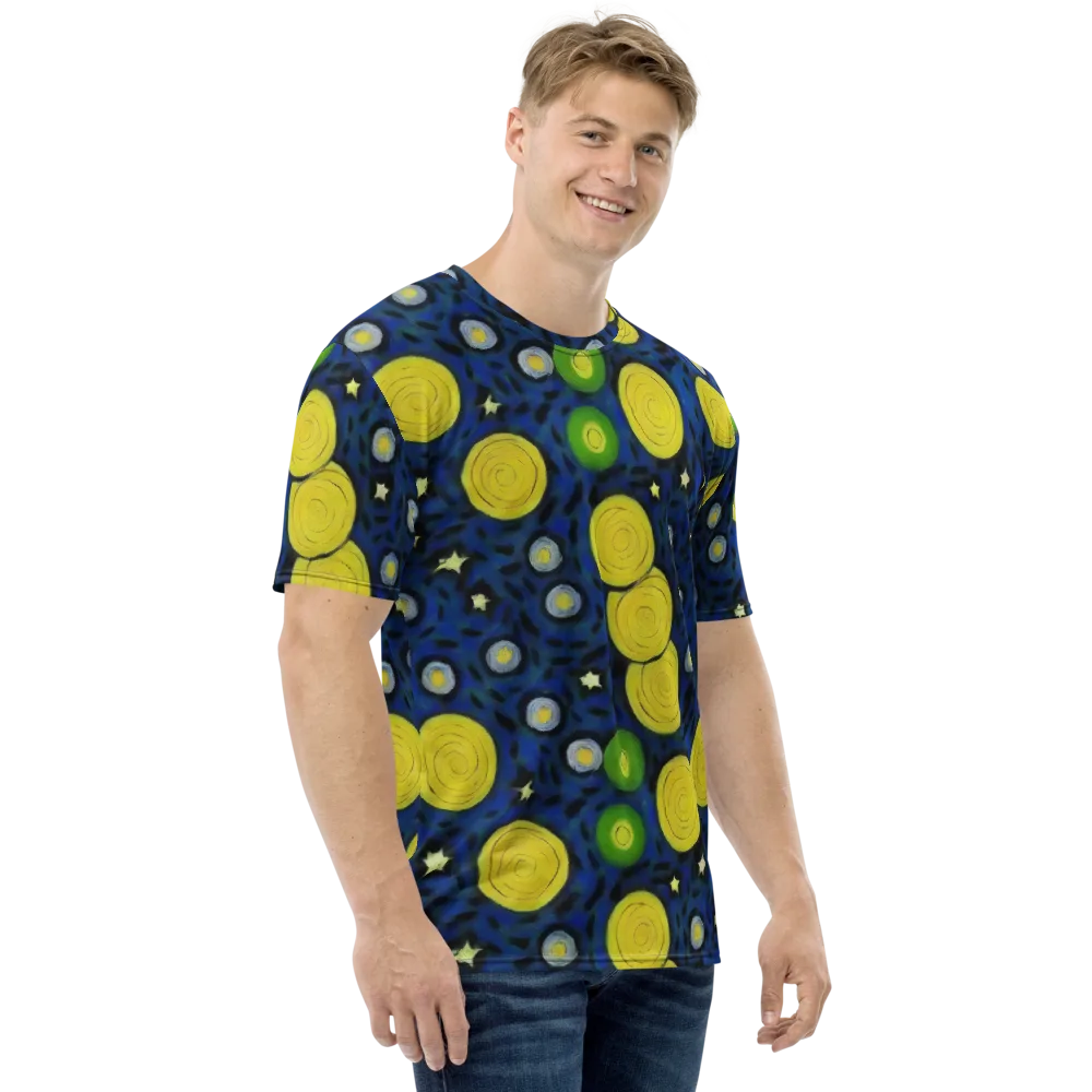 Orbiting Daydream on Men's Crew Neck T-Shirt — Right