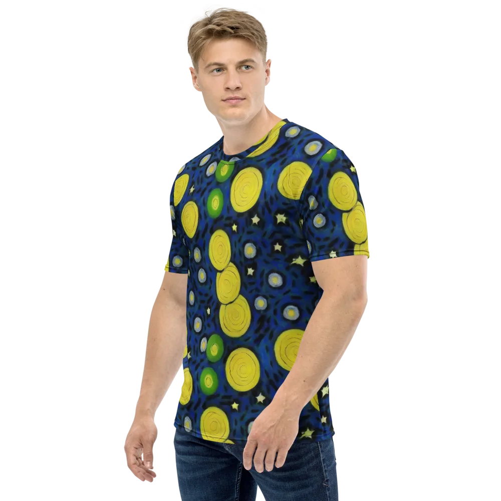 Orbiting Daydream on Men's Crew Neck T-Shirt — Left