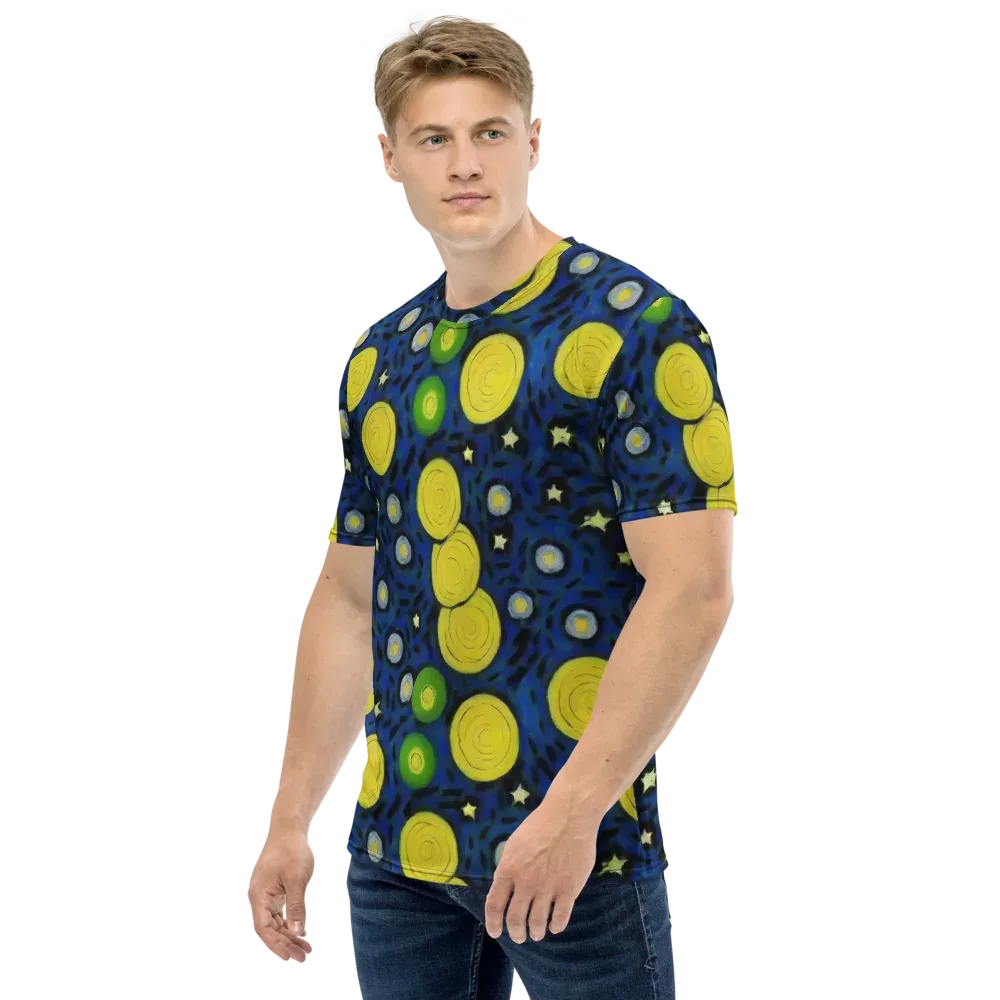 Orbiting Daydream on Men's Crew Neck T-Shirt — Left