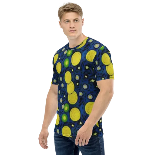 Orbiting Daydream on a Men's Crew Neck T-Shirt