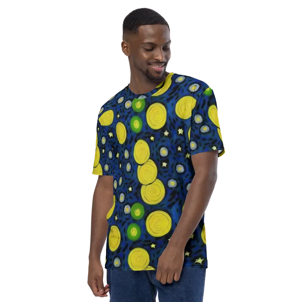 Orbiting Daydream on Men's Crew Neck T-Shirt — Left