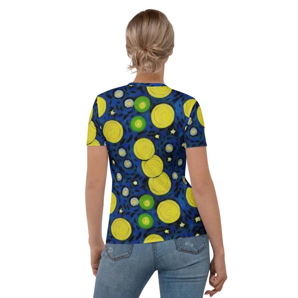 Orbiting Daydream on Women's Crew Neck T-Shirt — Back
